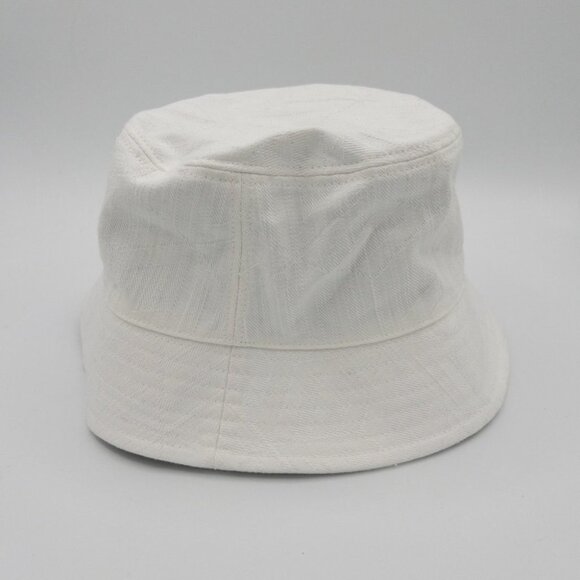 MCM Cubic Logo Jacquard White Bucket Hat - Picture 5 of 7